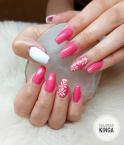 Best Nails - Pink körmök virág mintával