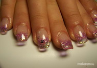 pink glitter csillag