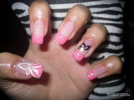 rózsaszín csillám és virág