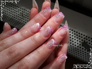 Francia kocka csillámmal díszítve