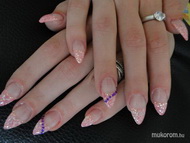 Rózsaszín csillám strassz kövekkel 2