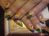 viragok akril festekkel