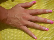 Rózsaszín csillámos kagylóval