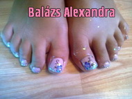 Best Nails - lábra akril virág