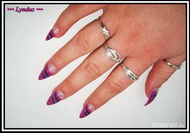 rózsaszín és lila csillámos