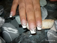 Best Nails - ezüstös francia