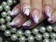 3D zselével és csillámmal 