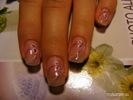 Lila fehér zselés virággal