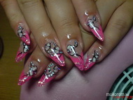 Épített akril mintával