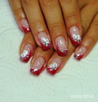 Best Nails - Meggypiros 3D zselés diszítéssel