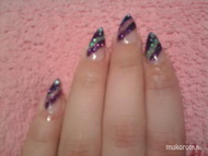 Épített zselés köröm színes véggel