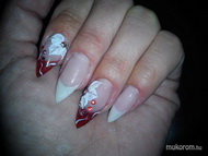 üvegzselés kagylólapos 3D virágokkal