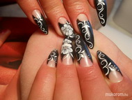 Zselés díszítés inda virágokkal