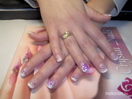 FR káh csillámos virágos kerekítve 