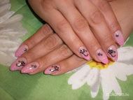 zselés köröm matrica dísszel