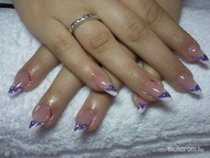 fehér vég egy csik csillámal