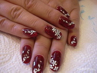 bordó piros csillámmal