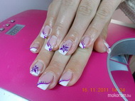 Zselé töltés akril díszítéssel