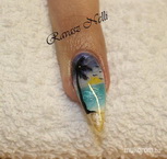 akrillal díszített