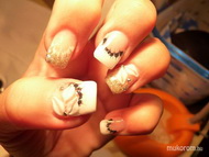 Best Nails - porcelán virággal