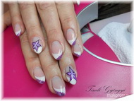 Zselé töltés akril díszítéssel