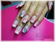 Zselé építés zselés díszítéssel