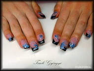 Zselé töltés akril díszítéssel