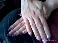 Best Nails - akril lila fehér