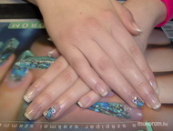 Gel Lac francia Milky Diamond véggel