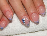 Best Nails - szolíd zselés francia akril díszítéssel