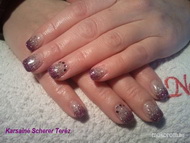 lila ezüst csillám átmenet