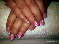 rózsaszín fehér virágos