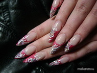 Metál piros stilettó