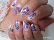 gel lakk virágokkal