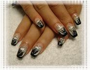 fekete csillámos inda