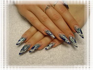 kék absztrakt csillámos