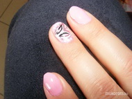 Gél lakkozás virág mintával