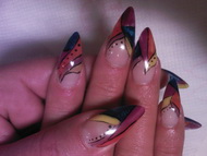 Zselés díszítés akrillal kontúrozva