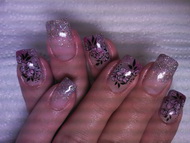 Zselés díszítés akrillal kontúrozva