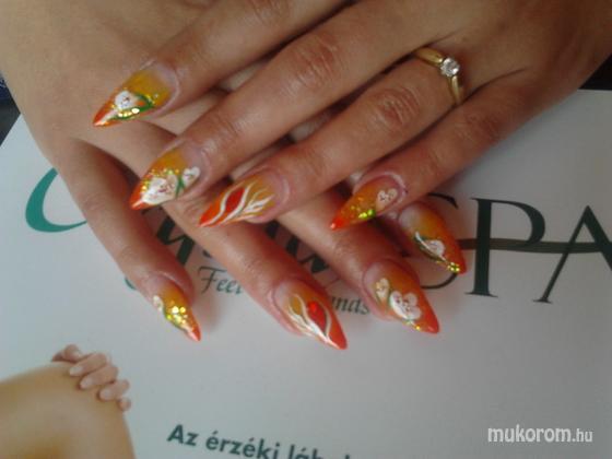 Fridrich Renáta - Gold Deluxe Beauty -Crystal Nails Elite referencia szalon - Melinek narancsos - 2012-06-19 12:45