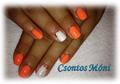 neon narancs és fehér