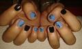 blue Black nails