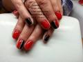 red and black
