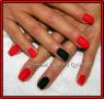 red and black nail