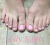 Csillogó rózsaszín láb