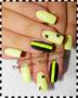 Yellow and black nails