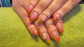 orange and yellow indigo nails