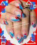 Blue and red Nails