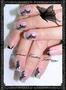 Black flower nail