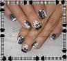 Black and white nail